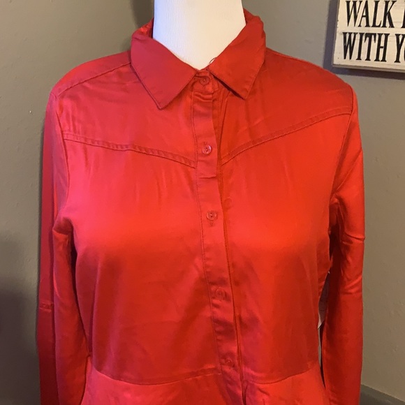 REBA Rodeo Red Layered Button Down Top - Picture 2 of 16